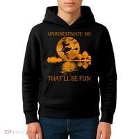 Underestimate Me That'll Be Fun Witch Kids Hoodie thumb 4