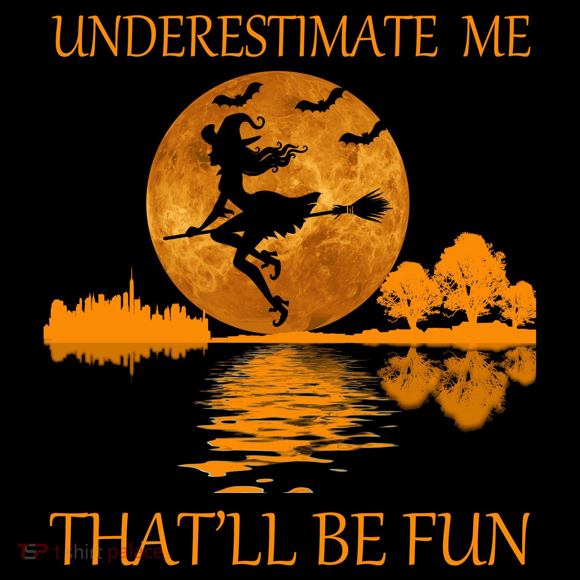 Underestimate Me That'll Be Fun Witch Kids Long Sleeve Shirt