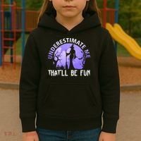 Underestimate Me Thatll Be Fun Funny Halloween Witch Sarcastic Quote Kids Hoodie thumb 3