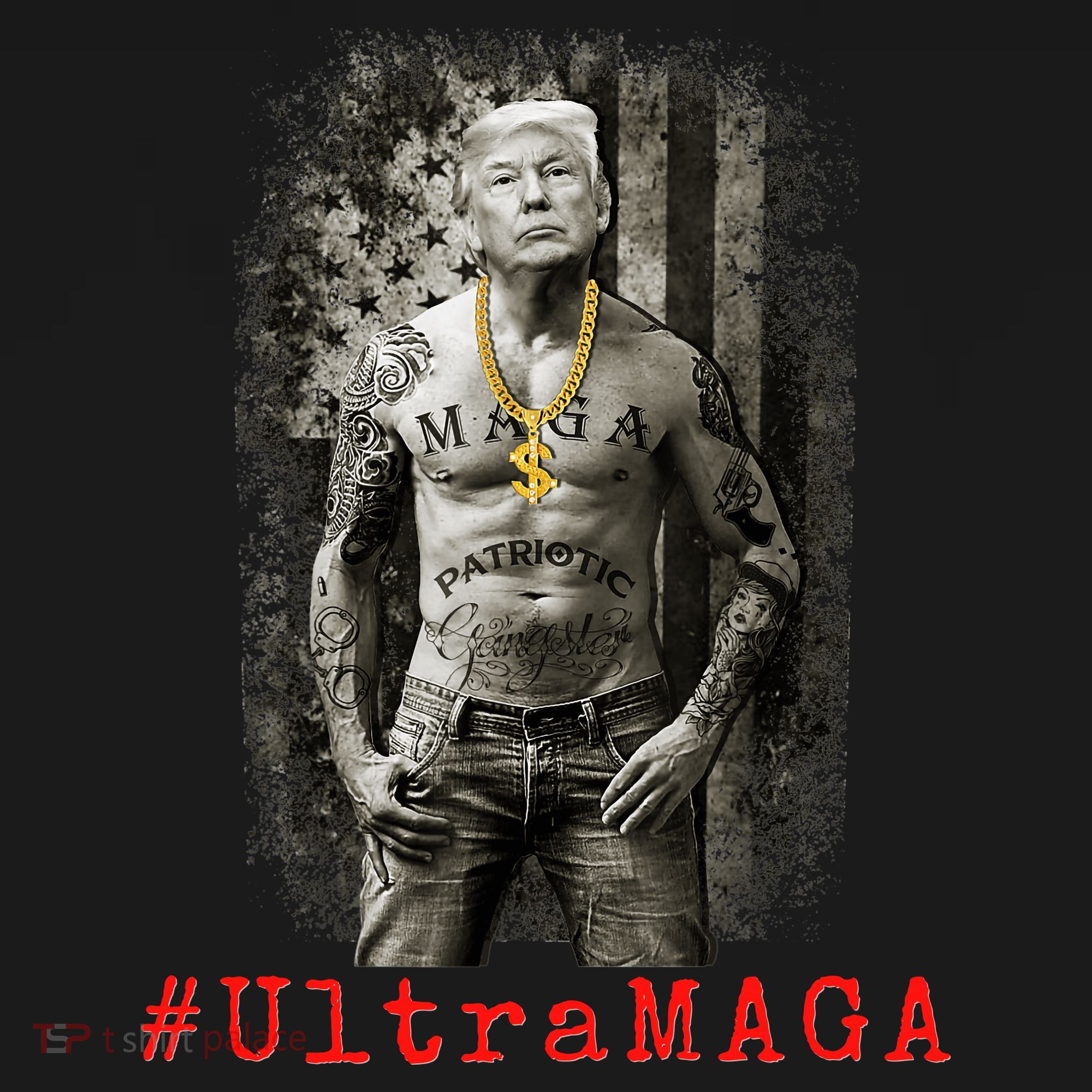 Ultra MAGA Trump The Great MAGA King Funny Gangster Women's Hoodie