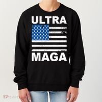 Ultra Maga Trump USA Flag Women's Sweatshirt thumb 0