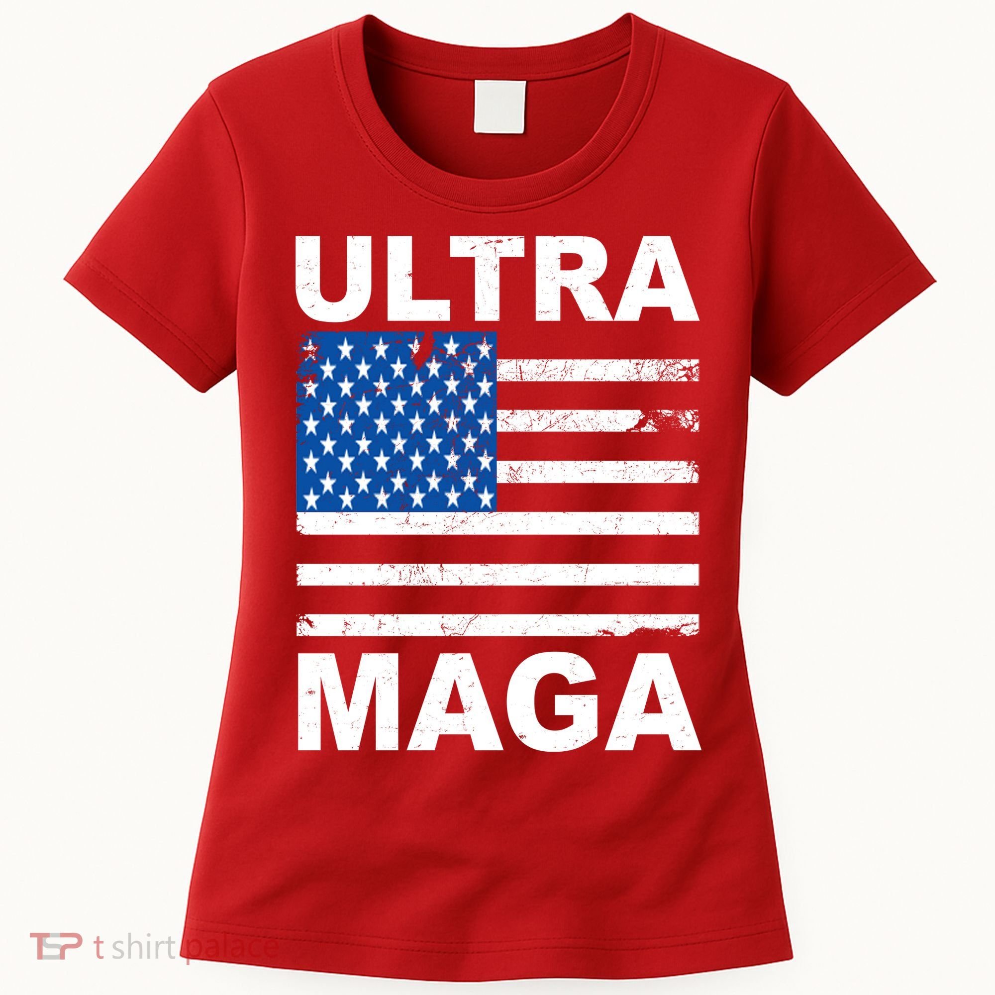 Ultra Maga Trump USA Flag Women's T-Shirt