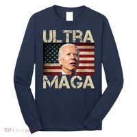 Ultra Maga Usa Flag Joe Biden Funny Long Sleeve Shirt thumb 0