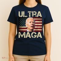 Ultra Maga Usa Flag Joe Biden Funny T-Shirt thumb 4