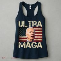Ultra Maga Usa Flag Joe Biden Funny Women's Tank Top thumb 3