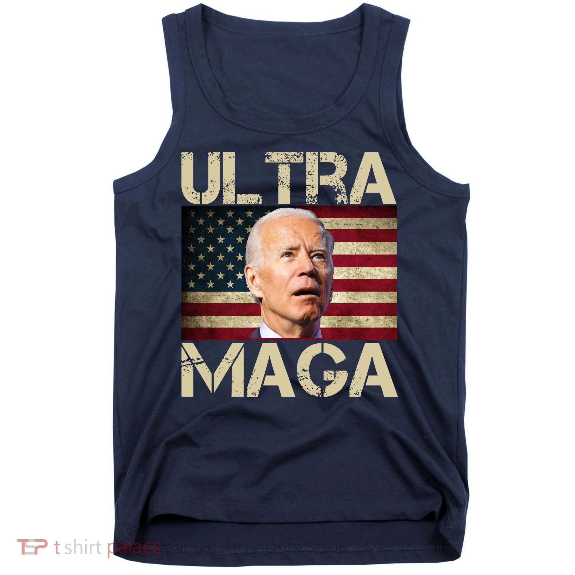 Ultra Maga Usa Flag Joe Biden Funny Tank Top