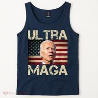 Ultra Maga Usa Flag Joe Biden Funny Tank Top thumb 2