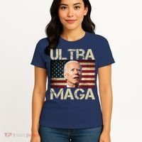 Ultra Maga Usa Flag Joe Biden Funny Women's T-Shirt thumb 4