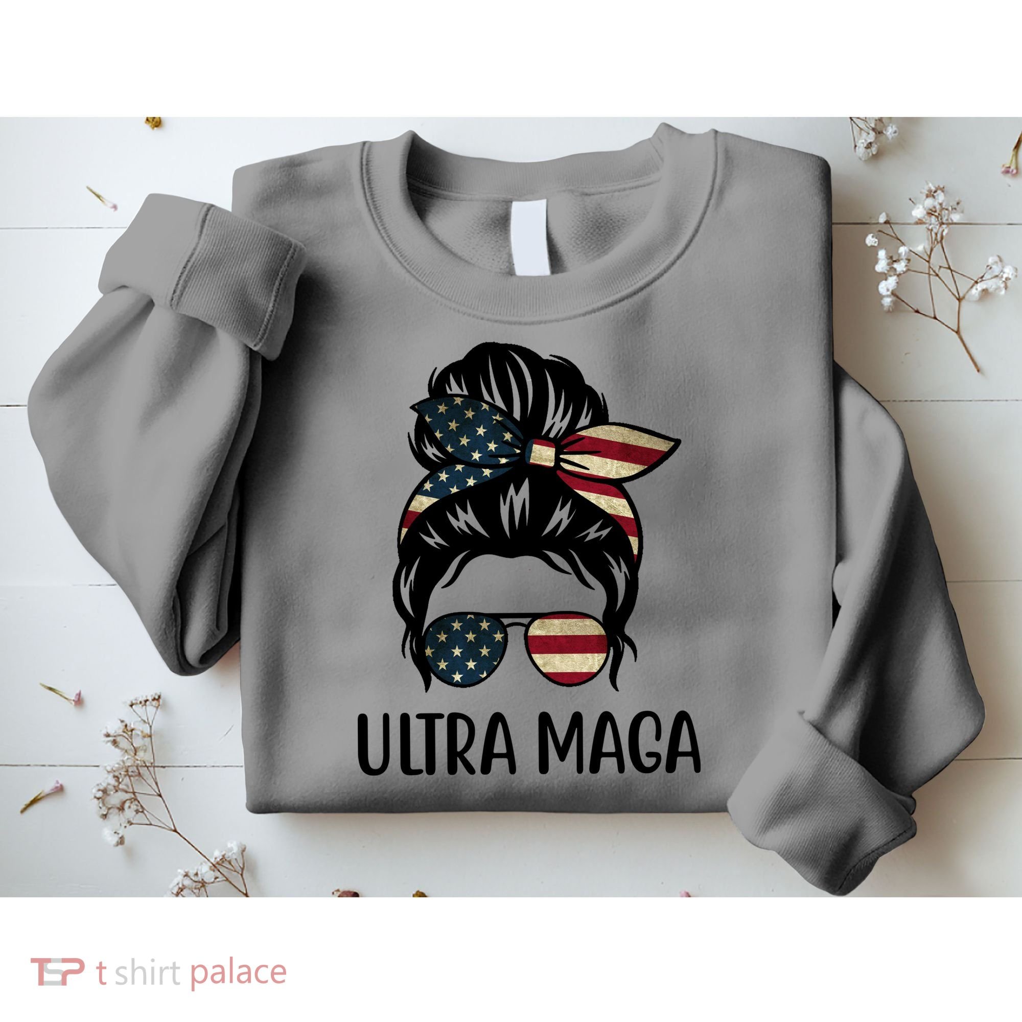 Ultra Maga Usa Female Bun Sweatshirt