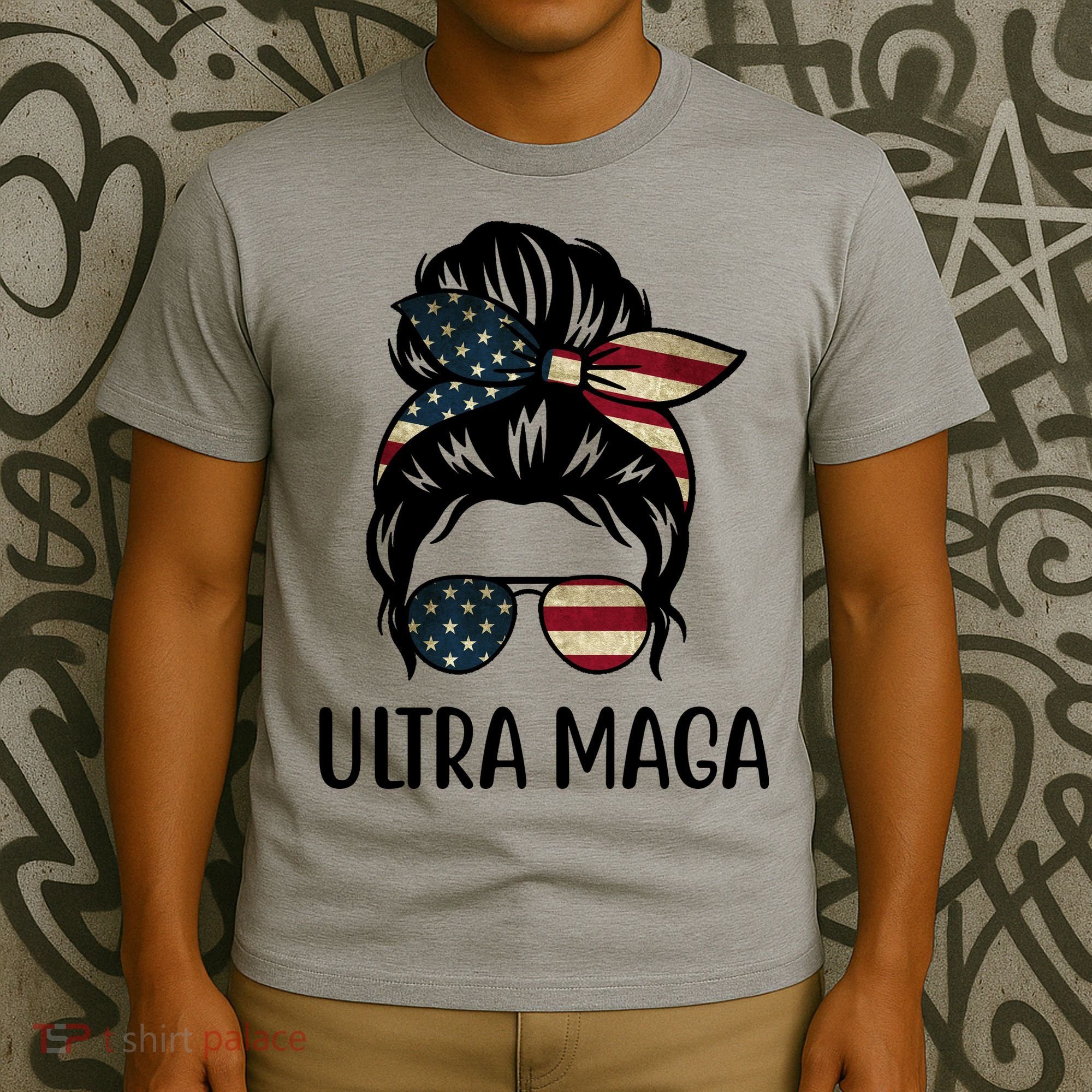 Ultra Maga Usa Female Bun T-Shirt