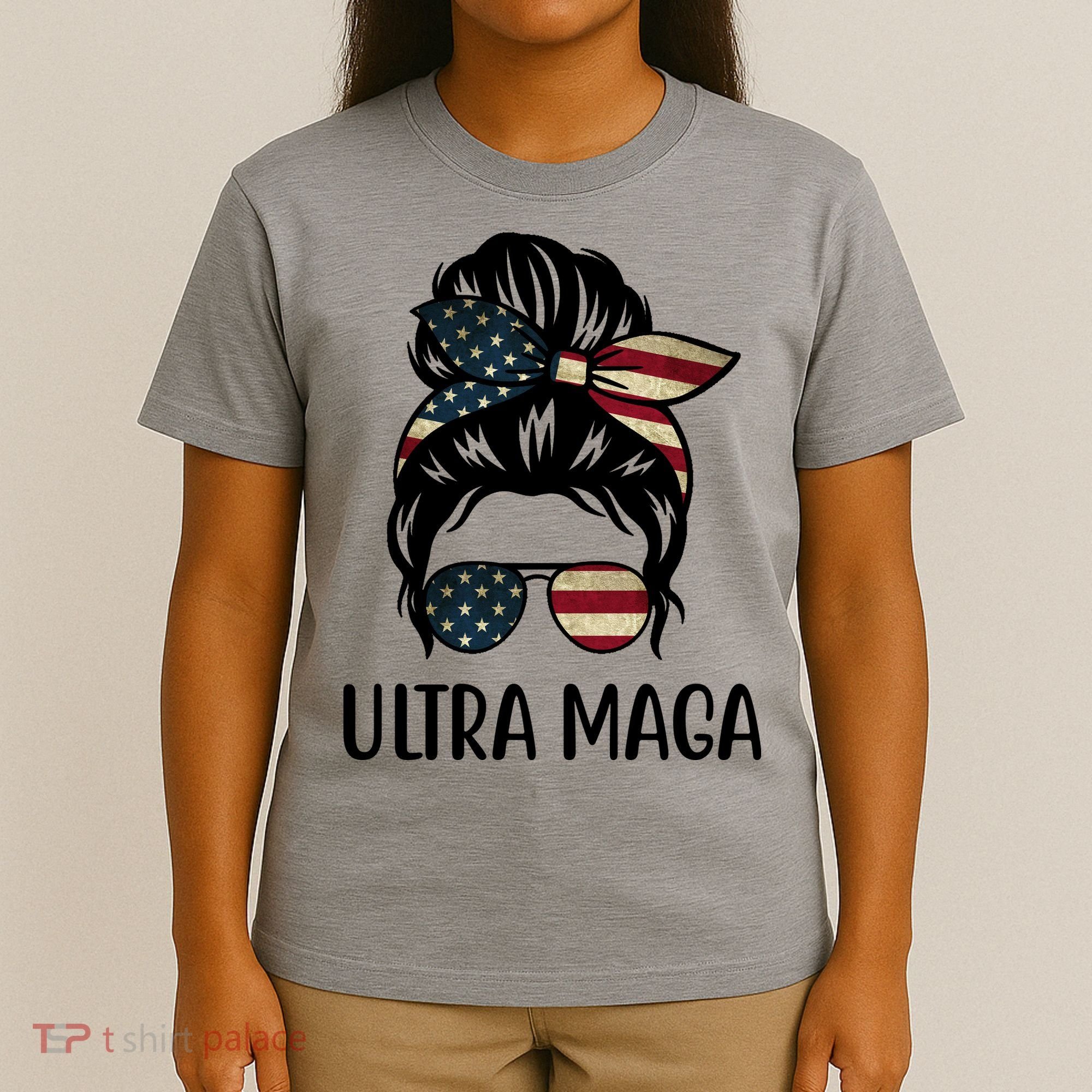 Ultra Maga Usa Female Bun T-Shirt