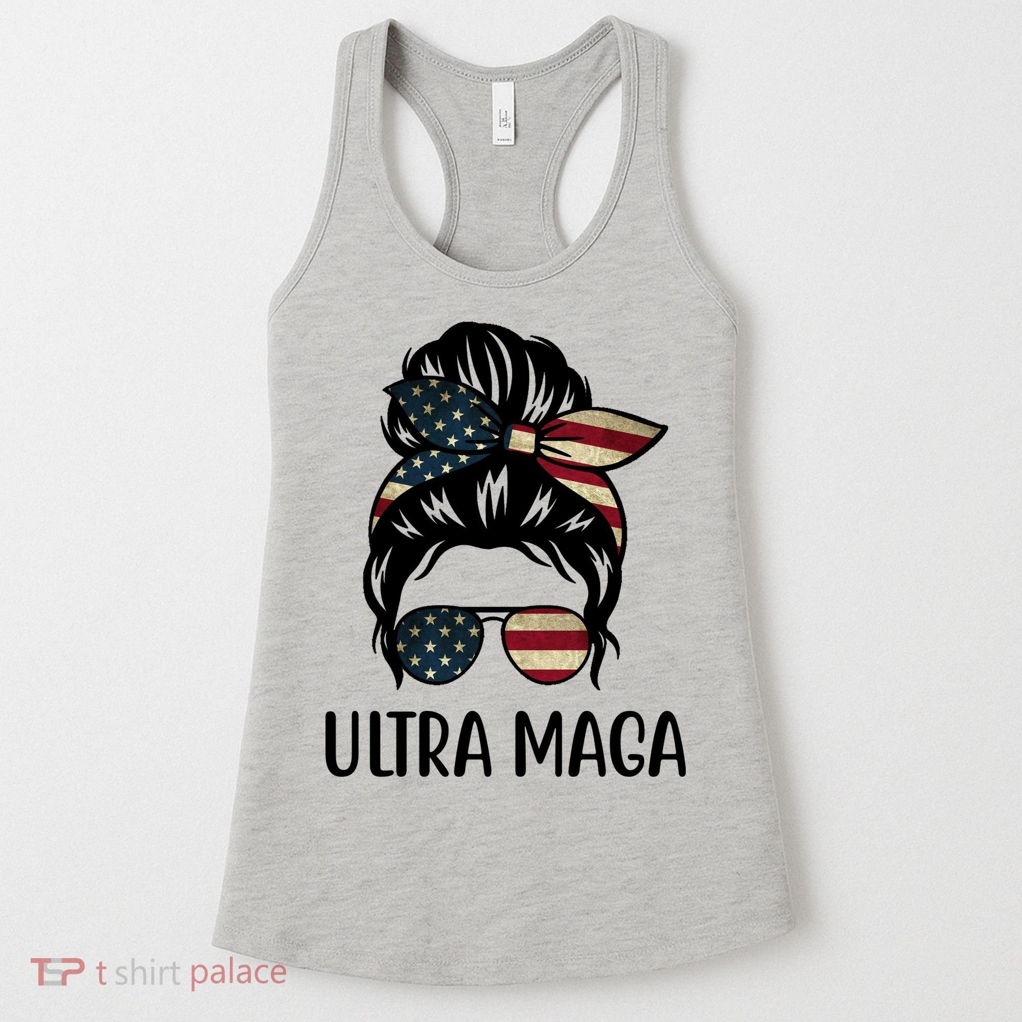 Ultra Maga Usa Female Bun Women's Tank Top
