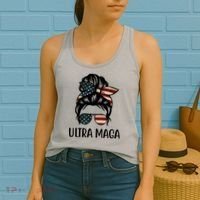 Ultra Maga Usa Female Bun Women's Tank Top thumb 2