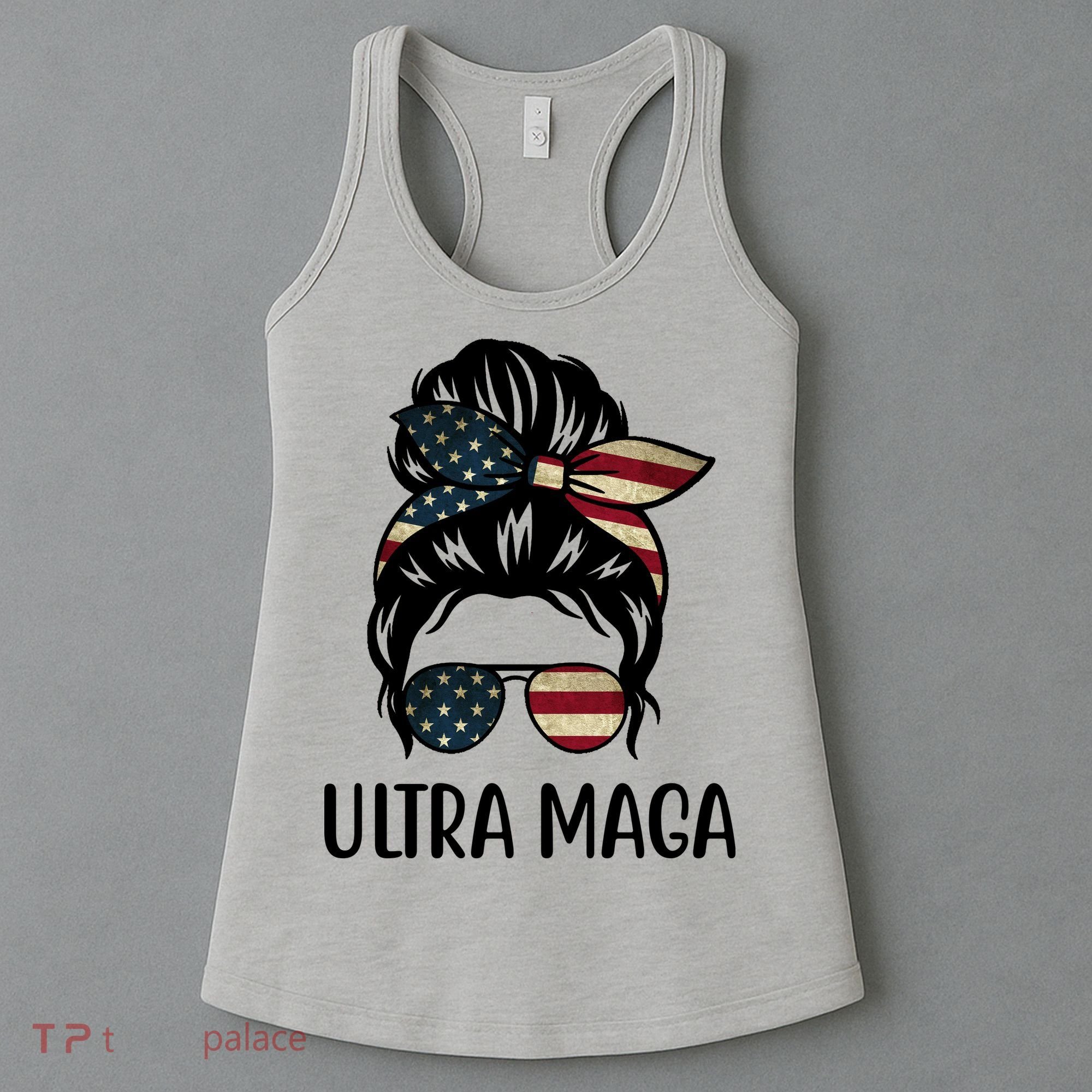 Ultra Maga Usa Female Bun Women's Tank Top