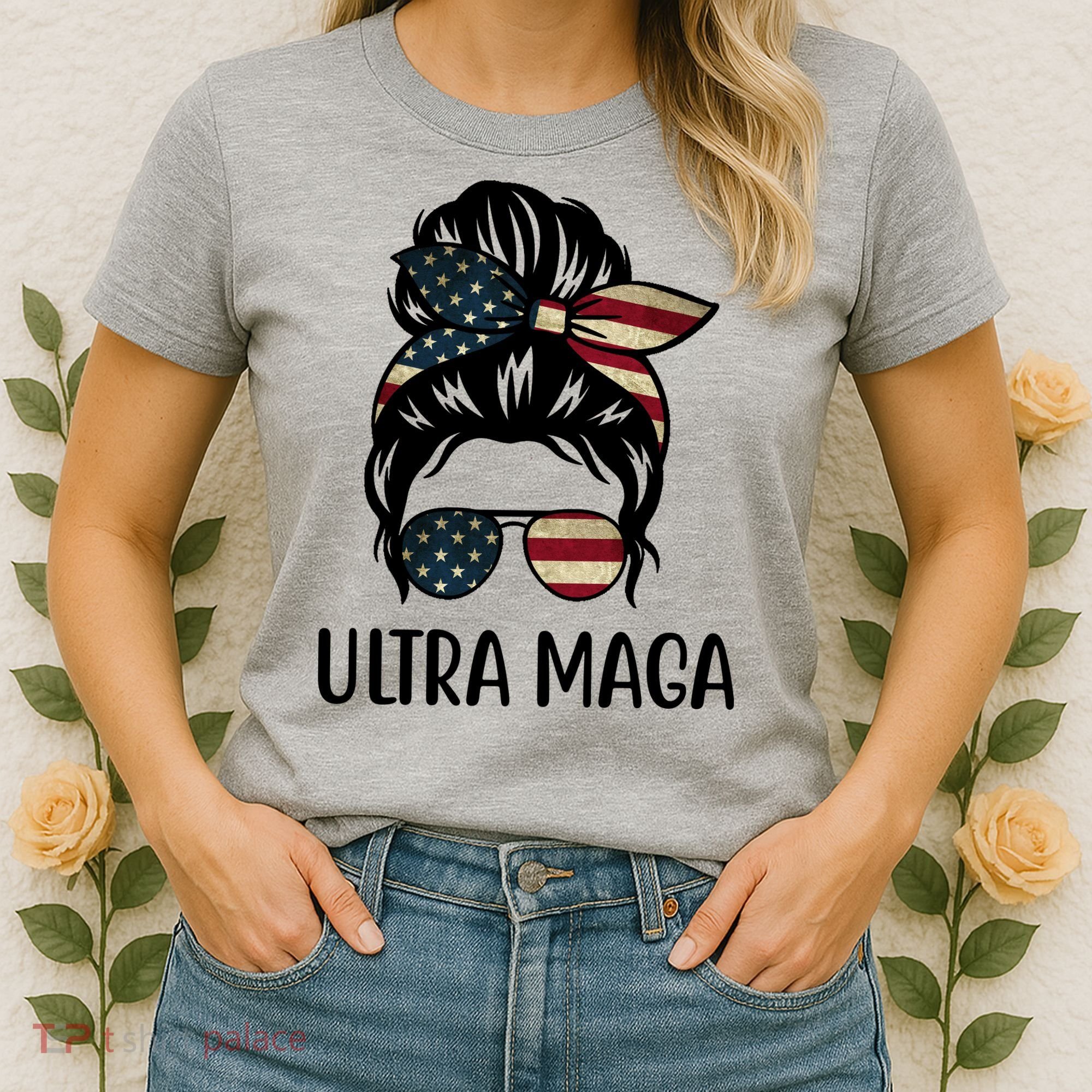 Ultra Maga Usa Female Bun Women's T-Shirt