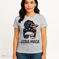Ultra Maga Usa Female Bun Women's T-Shirt thumb 4