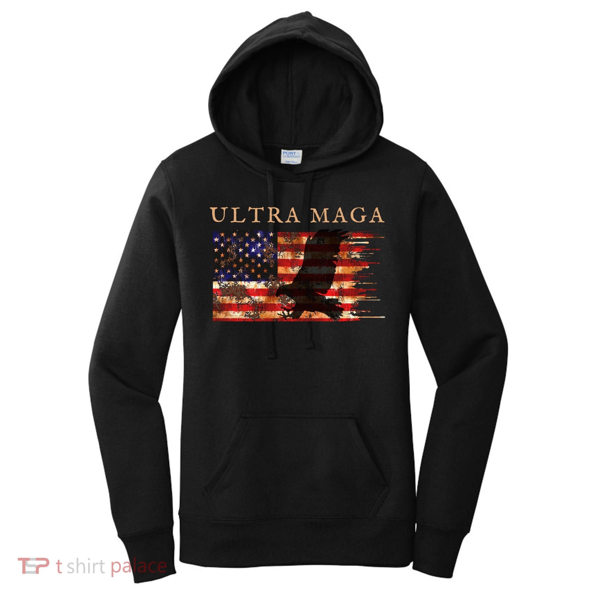 Ultra Maga Conservative Anti Biden Women's Hoodie