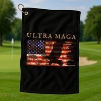 Ultra Maga Conservative Anti Biden Golf Towel thumb 1