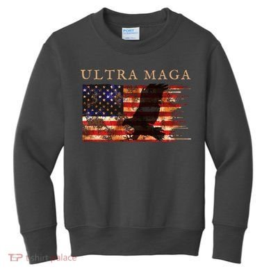 Ultra Maga Conservative Anti Biden Kids Sweatshirt
