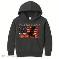 Ultra Maga Conservative Anti Biden Kids Hoodie thumb 0