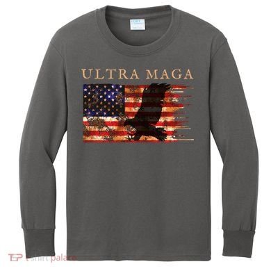 Ultra Maga Conservative Anti Biden Kids Long Sleeve Shirt