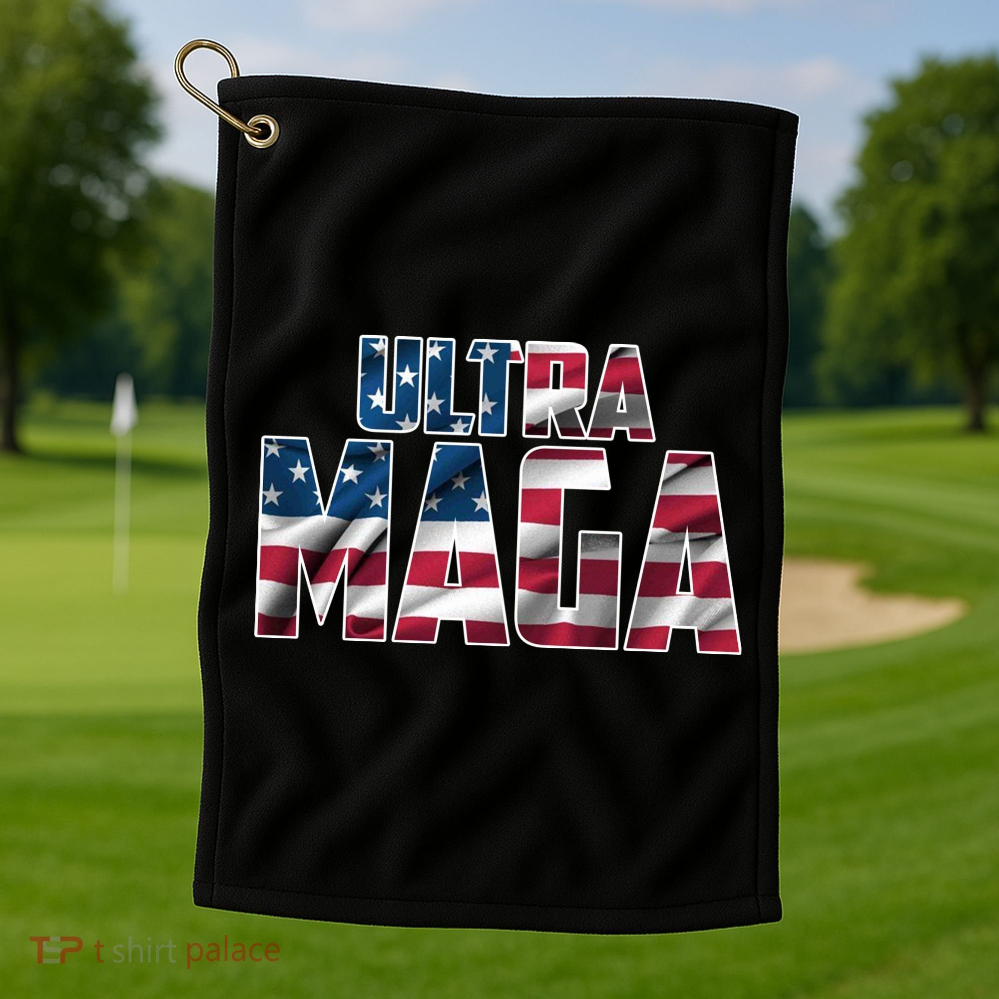 Ultra Maga USA Logo Golf Towel