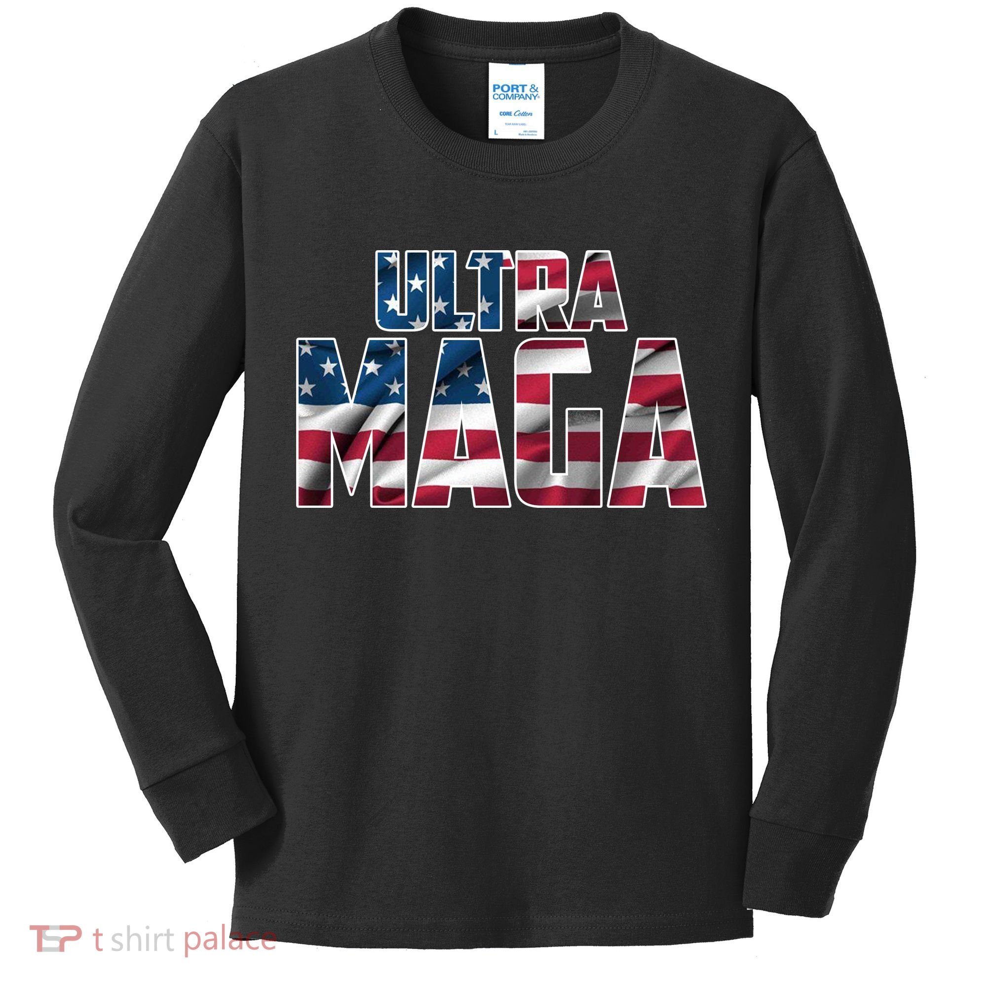 Ultra Maga USA Logo Kids Long Sleeve Shirt