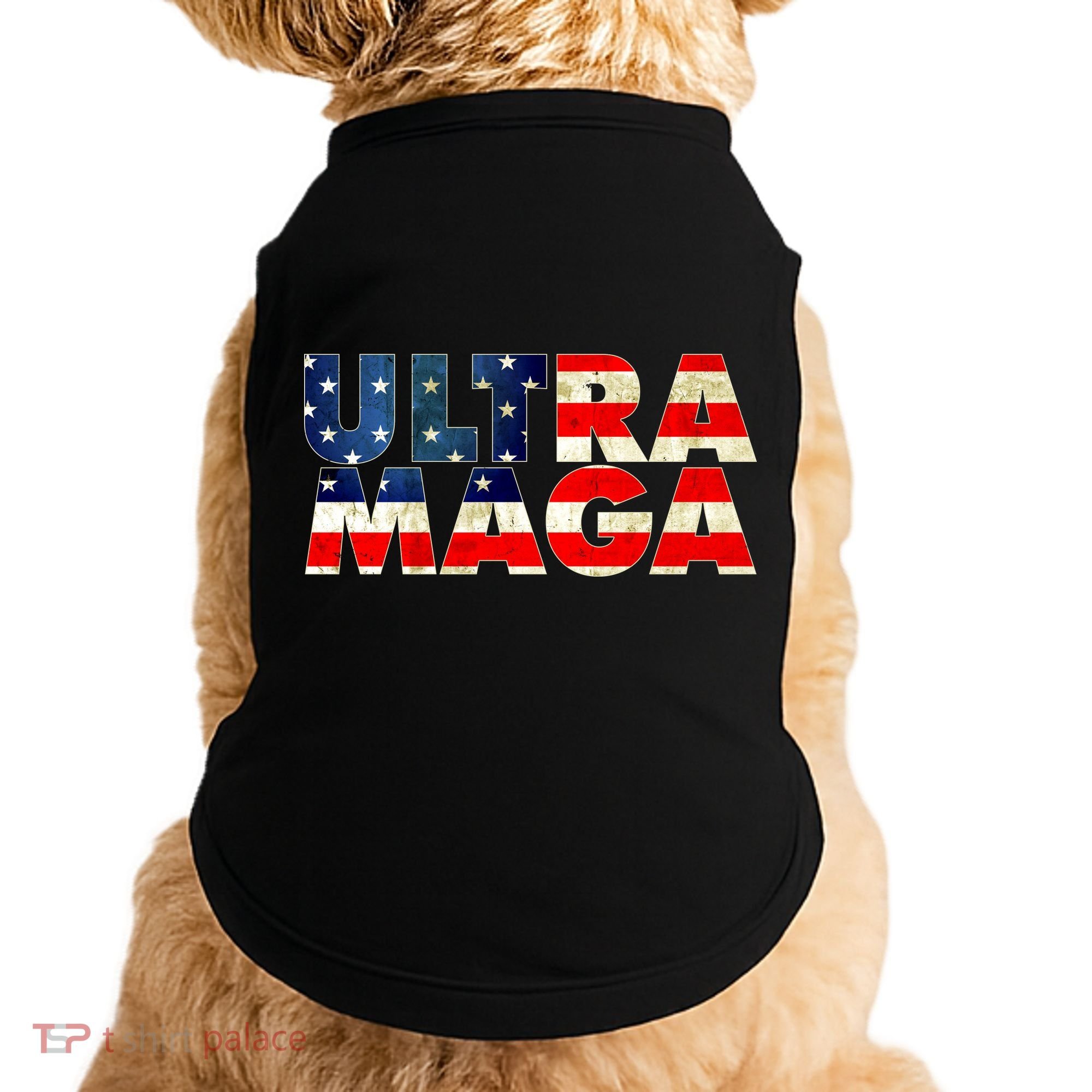 Ultra Maga USA American Flag Doggie Tank