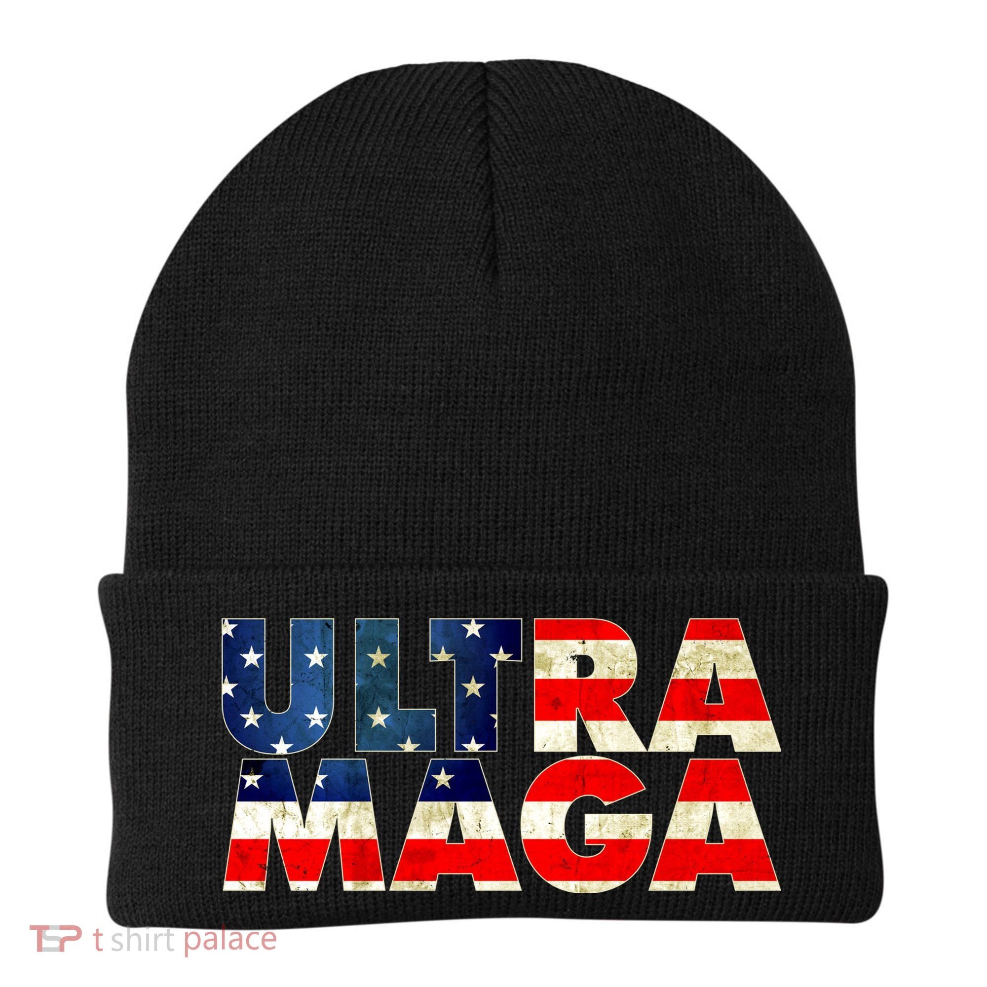 Ultra Maga USA American Flag Beanie