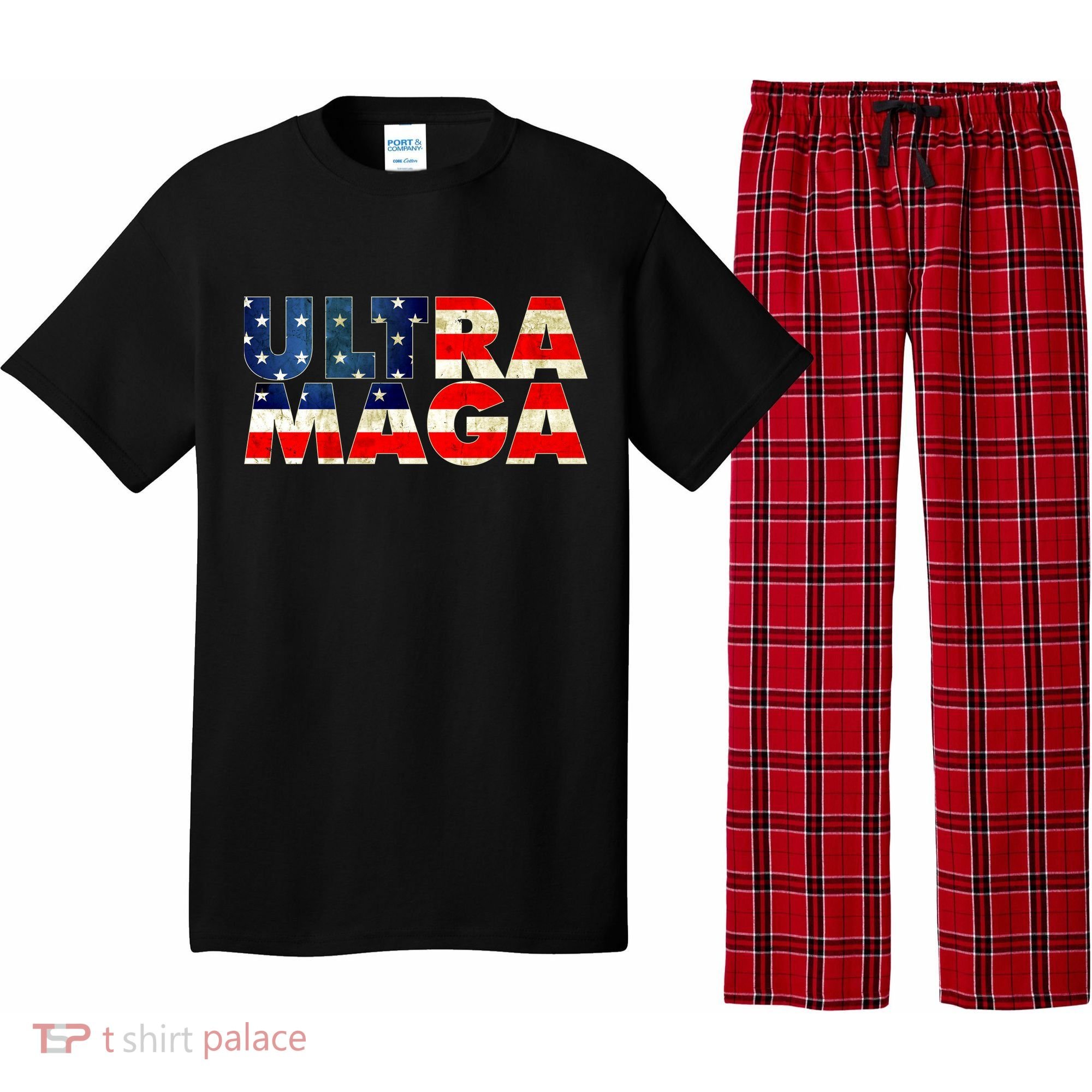 Ultra Maga USA American Flag Pajama Set