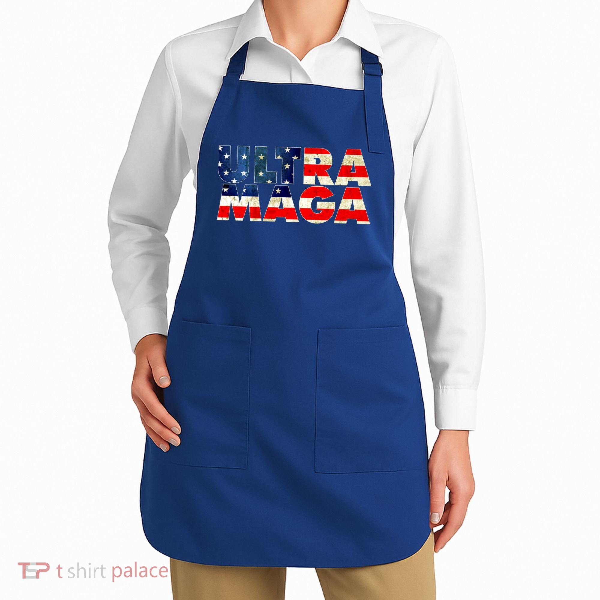 Ultra Maga USA American Flag Apron