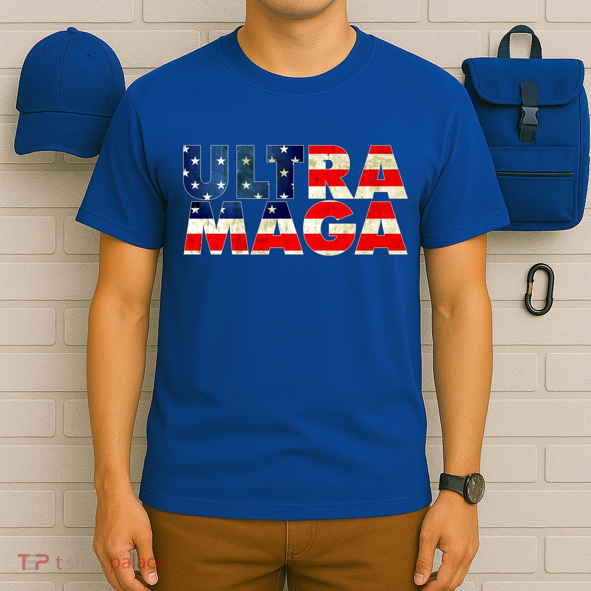 Ultra Maga USA American Flag T-Shirt