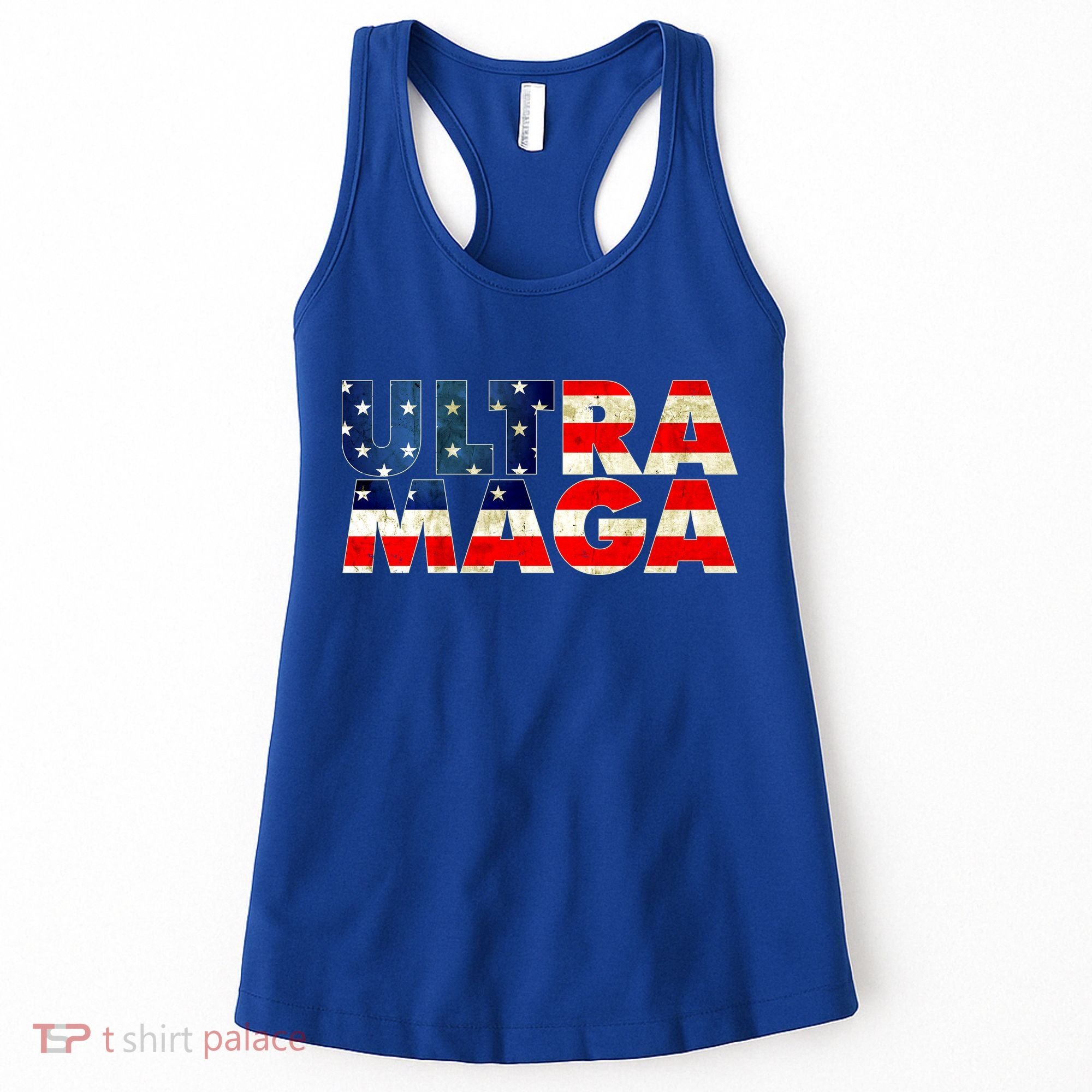Ultra Maga USA American Flag Women's Tank Top