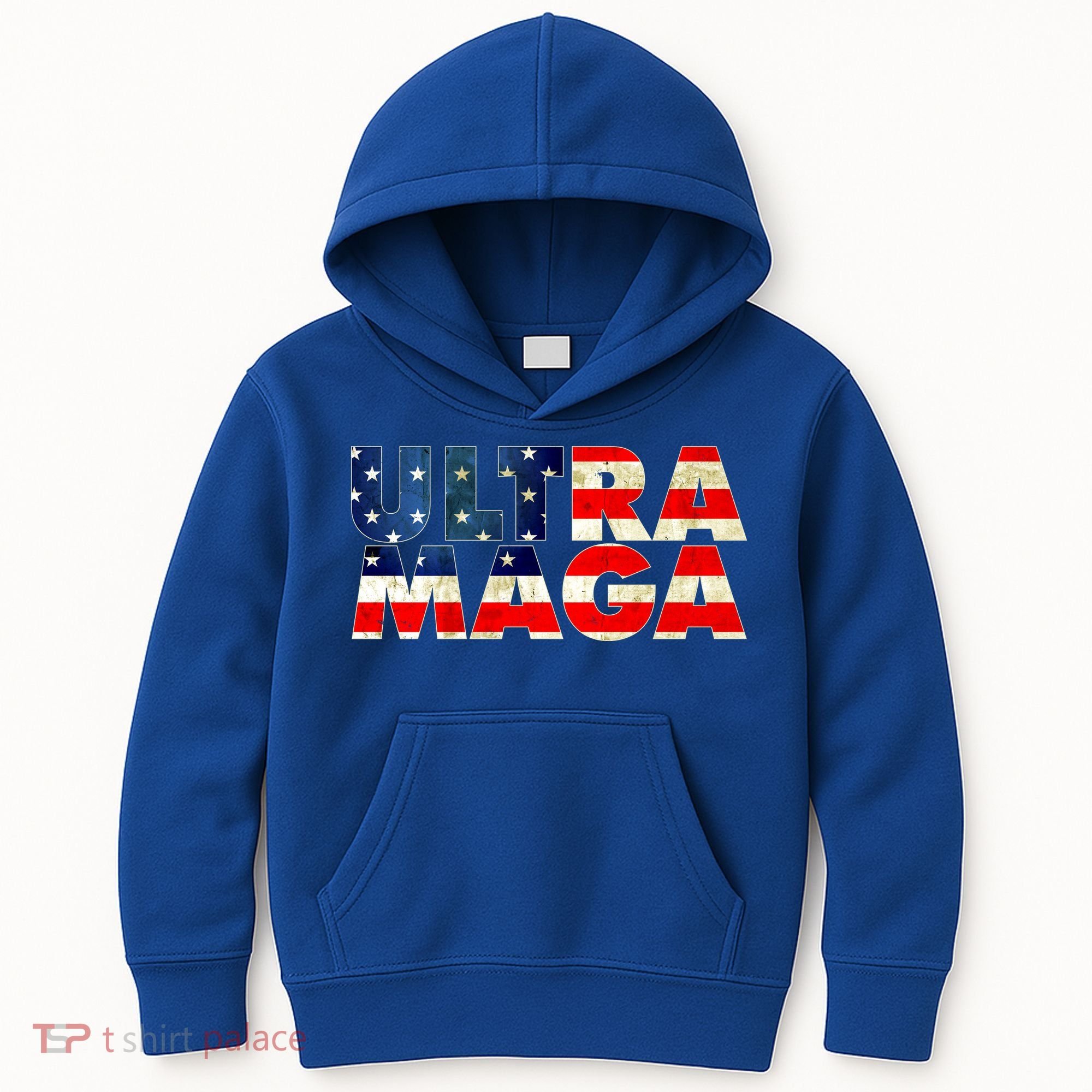 Ultra Maga USA American Flag Kids Hoodie