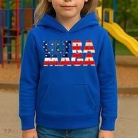 Ultra Maga USA American Flag Kids Hoodie thumb 3