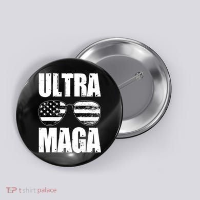 Ultra Maga USA Flag Sunglasses Button