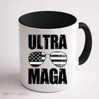 Ultra Maga USA Flag Sunglasses Coffee Mug thumb 1
