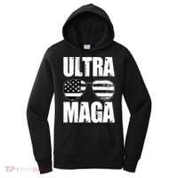 Ultra Maga USA Flag Sunglasses Women's Hoodie thumb 0