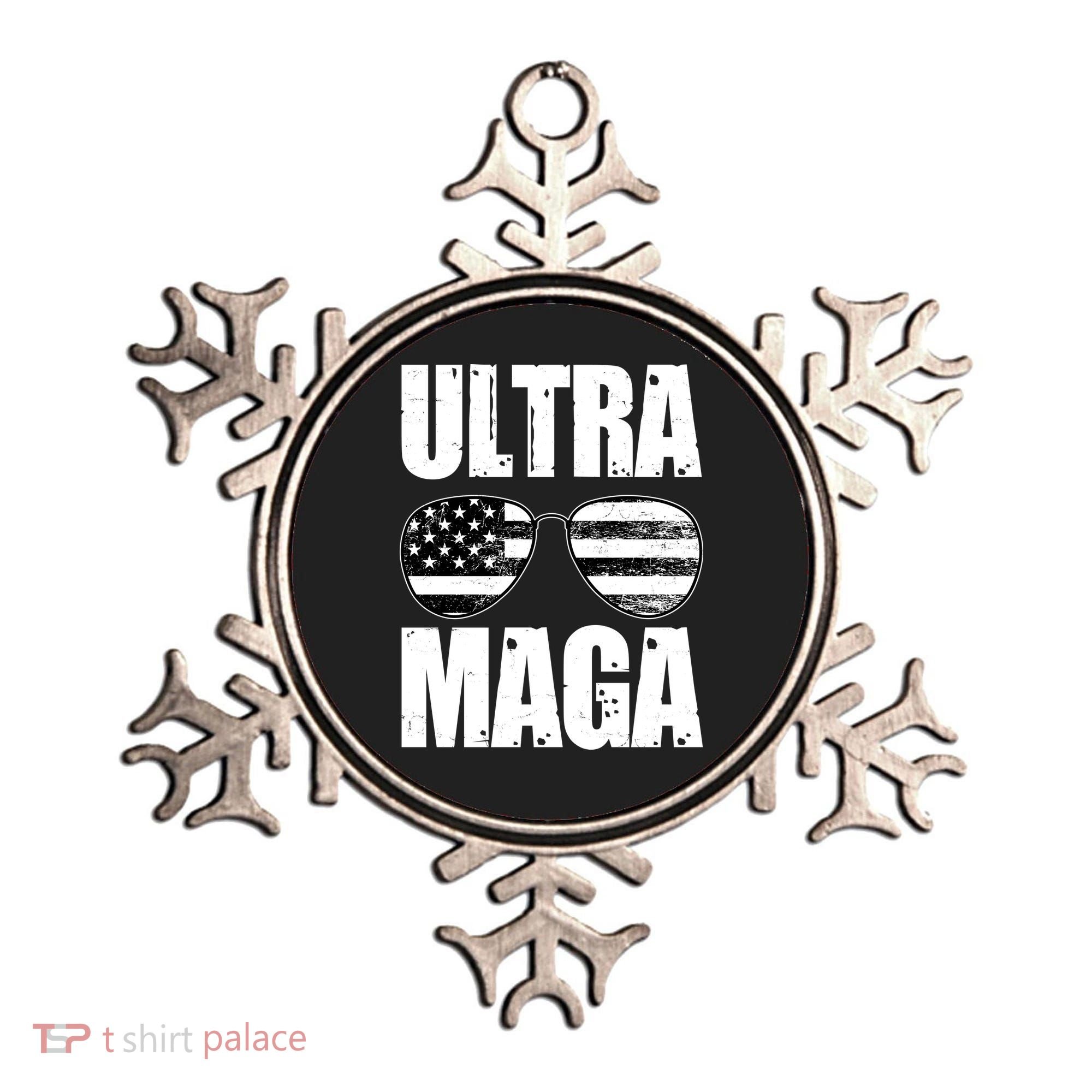 Ultra Maga USA Flag Sunglasses Ornament