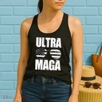 Ultra Maga USA Flag Sunglasses Women's Tank Top thumb 2