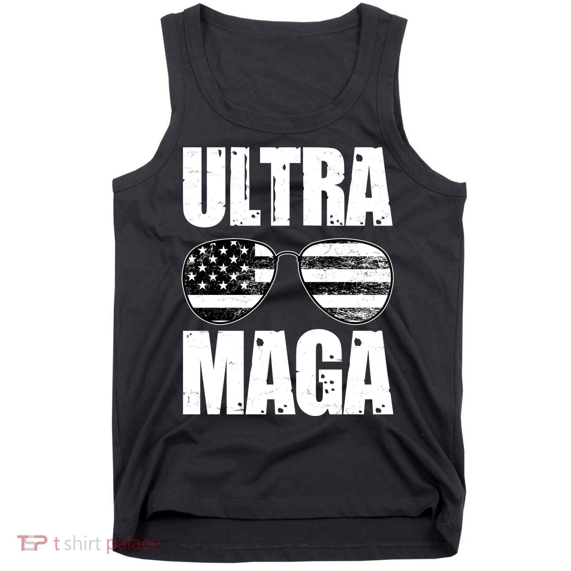 Ultra Maga USA Flag Sunglasses Tank Top