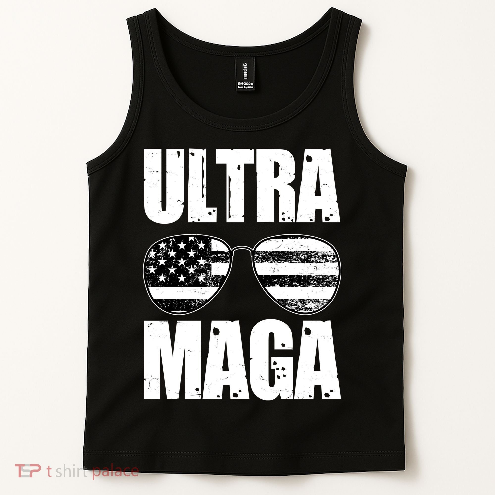 Ultra Maga USA Flag Sunglasses Tank Top