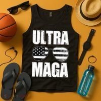 Ultra Maga USA Flag Sunglasses Tank Top thumb 4