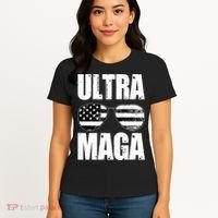 Ultra Maga USA Flag Sunglasses Women's T-Shirt thumb 4