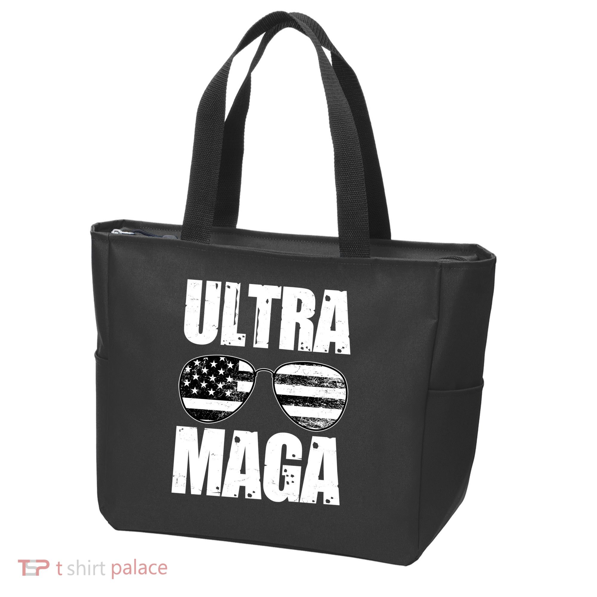 Ultra Maga USA Flag Sunglasses Tote Bag