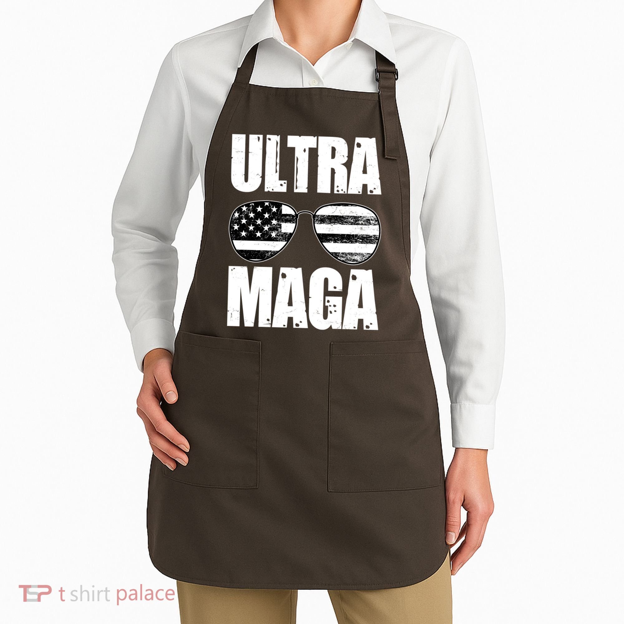 Ultra Maga USA Flag Sunglasses Apron