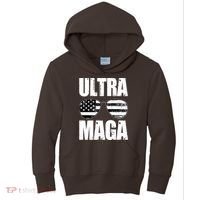 Ultra Maga USA Flag Sunglasses Kids Hoodie thumb 0