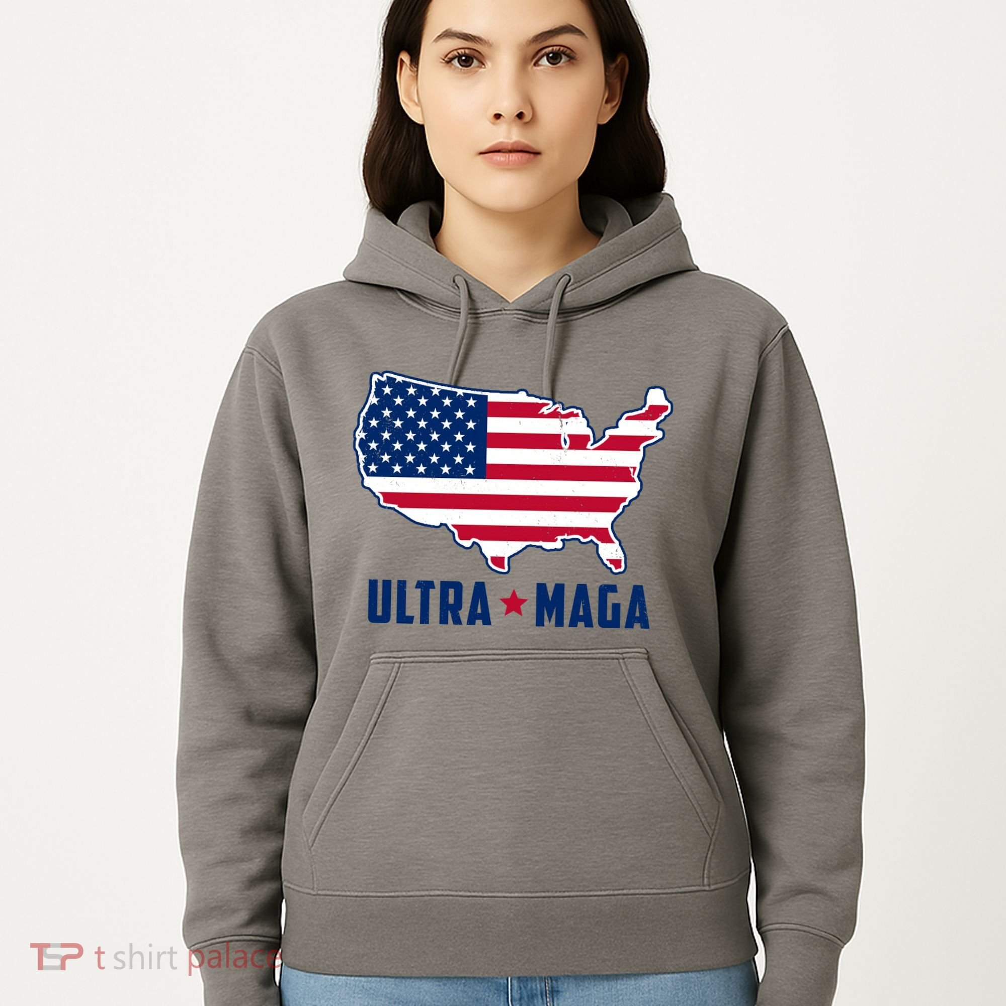Ultra Maga United States Map Hoodie