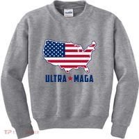 Ultra Maga United States Map Kids Sweatshirt thumb 0