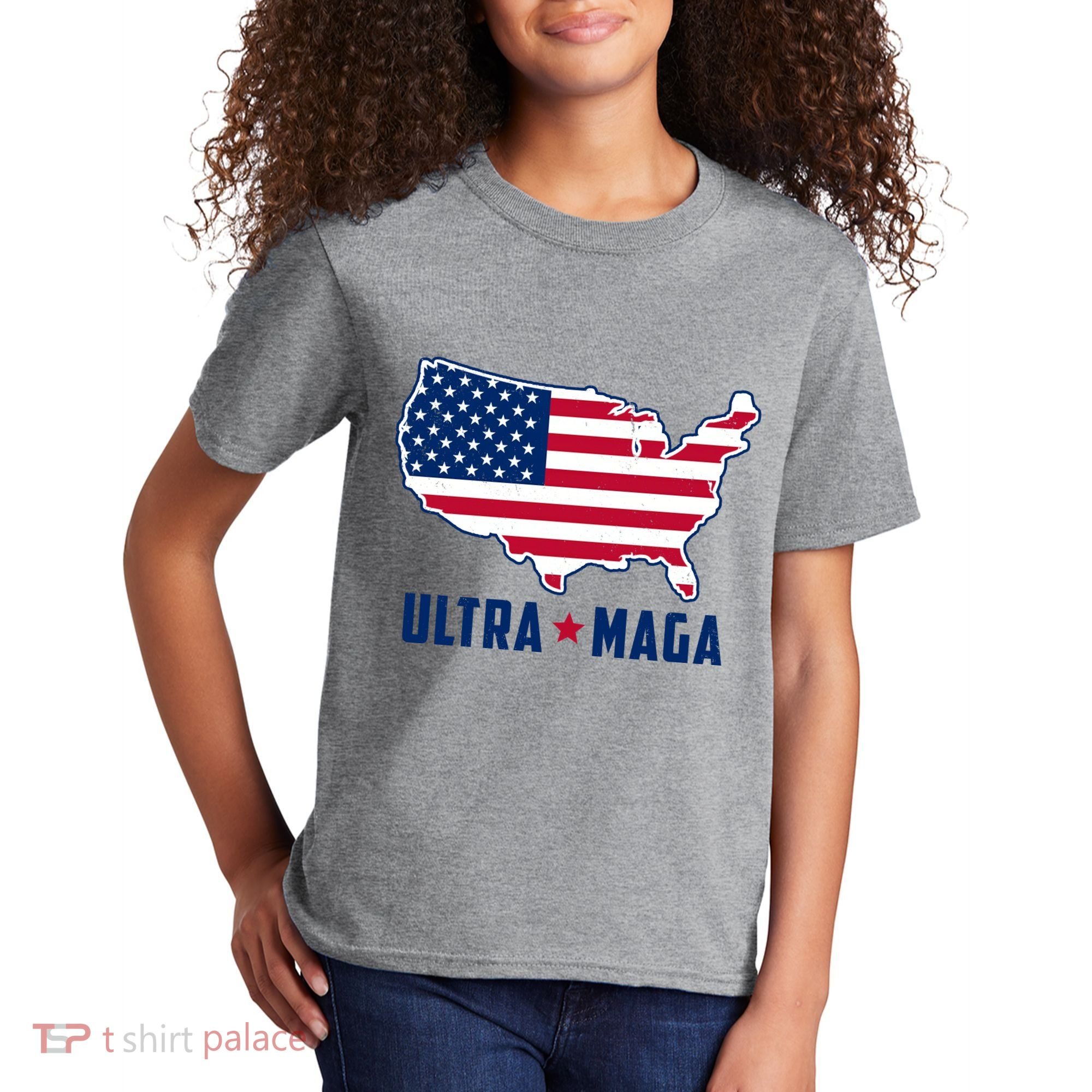 Ultra Maga United States Map Kids T-Shirt